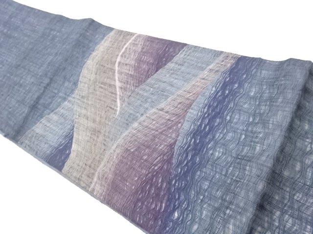 JAPANESE KIMONO / FUKURO OBI / WOVEN ABSTRACT WAVE